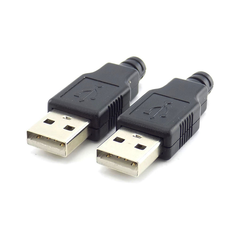 2,0 USB Typ A Stecker 3. 0 USB-Buchse mit schwarzer Kunststoff abdeckung Löt mittel Typ 4-poliger Stecker DIY-Stecker e1