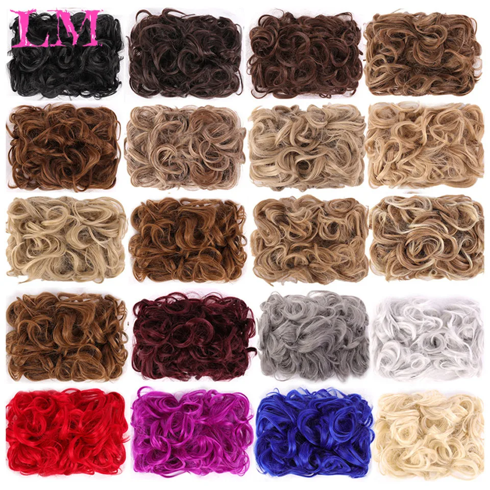 LiangMo Cô Dâu Lộn Xộn Lớn Búi Tóc Xoăn Chignon Với Lược Kẹp Tóc Đuôi Bao Đuôi Ngựa Mở Rộng Tổng Hợp Tự Nhiên Giả tóc
