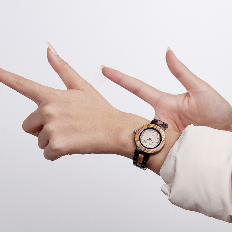 Часы для пар, деревянные часы Relogio Masculino, индивидуальный подарок для него, ее нежные наручные часы для мужчин и женщин, часы с деревянным ремешком зебры BOBIRD