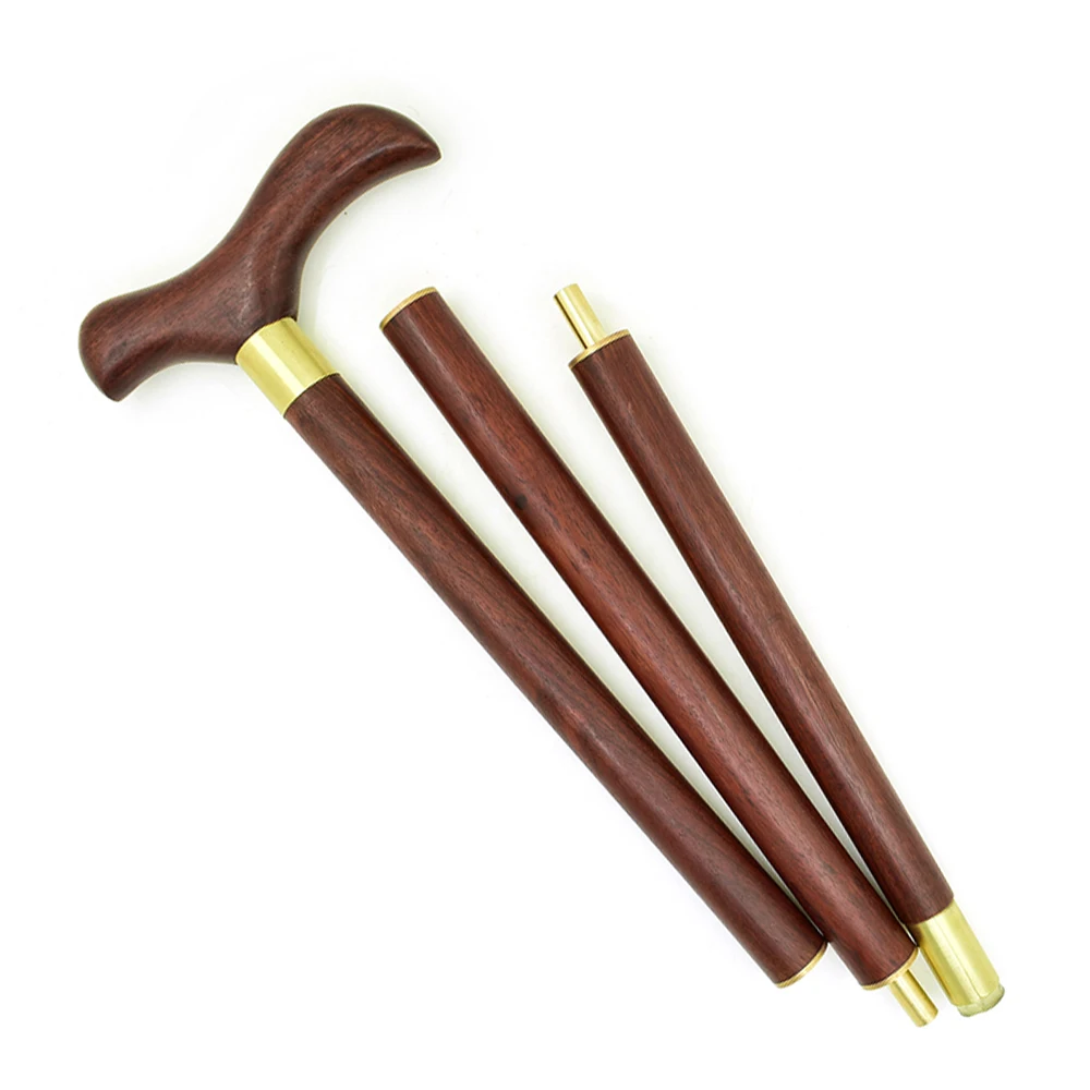 ไม้เดิน Stick Cane 3ส่วนไม้พับได้ T Bird Handle Stick สำหรับ Man Vintage Gentle เดิน Cane สุภาพบุรุษ stick Canes