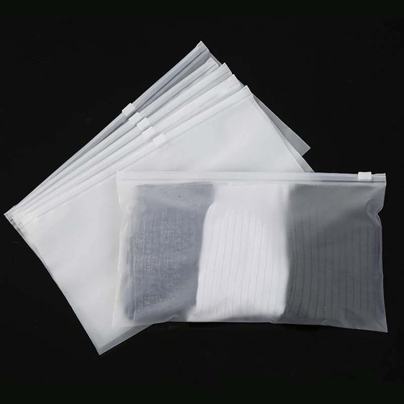 10 Chiếc 16 Dây Mờ Dây Kéo Túi Quần Lót Quần Lót Tất Bao Bì Tiếp Liệu Vớ Đựng Mỹ Phẩm Túi Lưu Trữ Với Không Khí Lỗ Có Thể Thu Hồi Lại Được