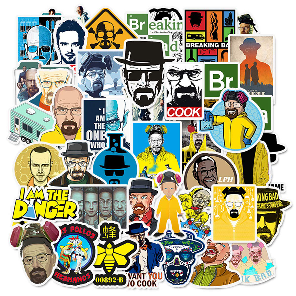 10/30/50 Uds. Pegatinas de programa de televisión Breaking Bad PVC juguete impermeable Graffiti pegatinas para niños monopatín guitarra maleta equipaje coche calcomanía