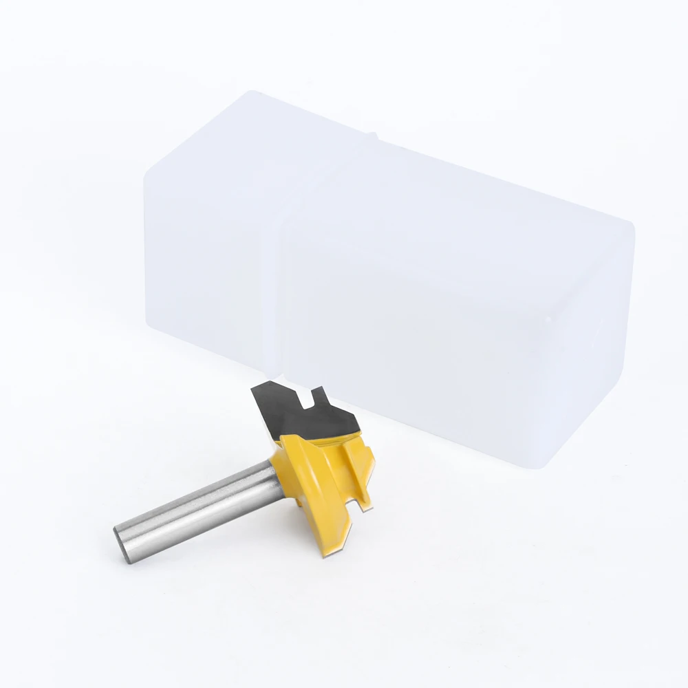 LAVIE 1 pc 8mm shank 45 Degree Lock Miter Router Bit Tenon Milling Cutter Woodworking Tool For Wood Tools Carbide Alloy MC02010
