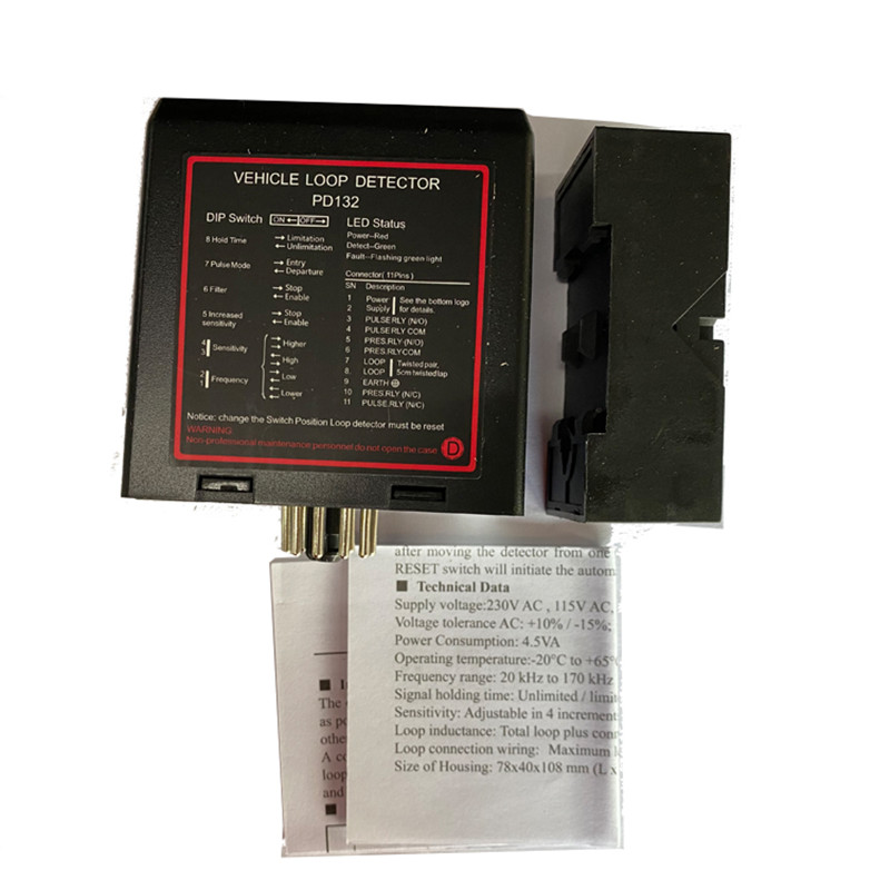 Detector de bucle único para gestión de aparcamiento de coche, sistema de toll, detector de Bucle Inductivo, PD132