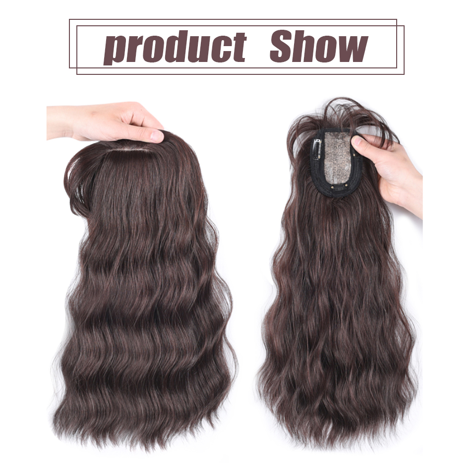 Huaya topper peça de cabelo invisível sem costura longa reta peruca franja clipe sobrecarga natural invisível substituição capa cabelo branco