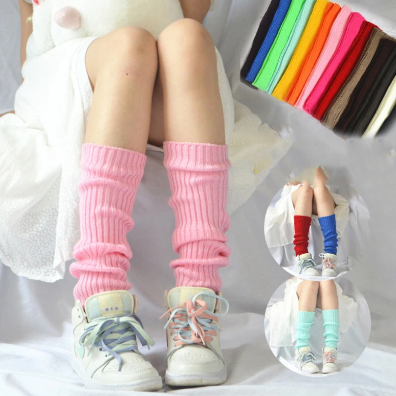 Cô Gái Ngọt Ngào Bao Tay Chân Len Bóng Dệt Kim Chân Bao Nữ Thu Đông Giữ Nhiệt Tất Đống Đống Tất Bao Tay Chân nhật Bản