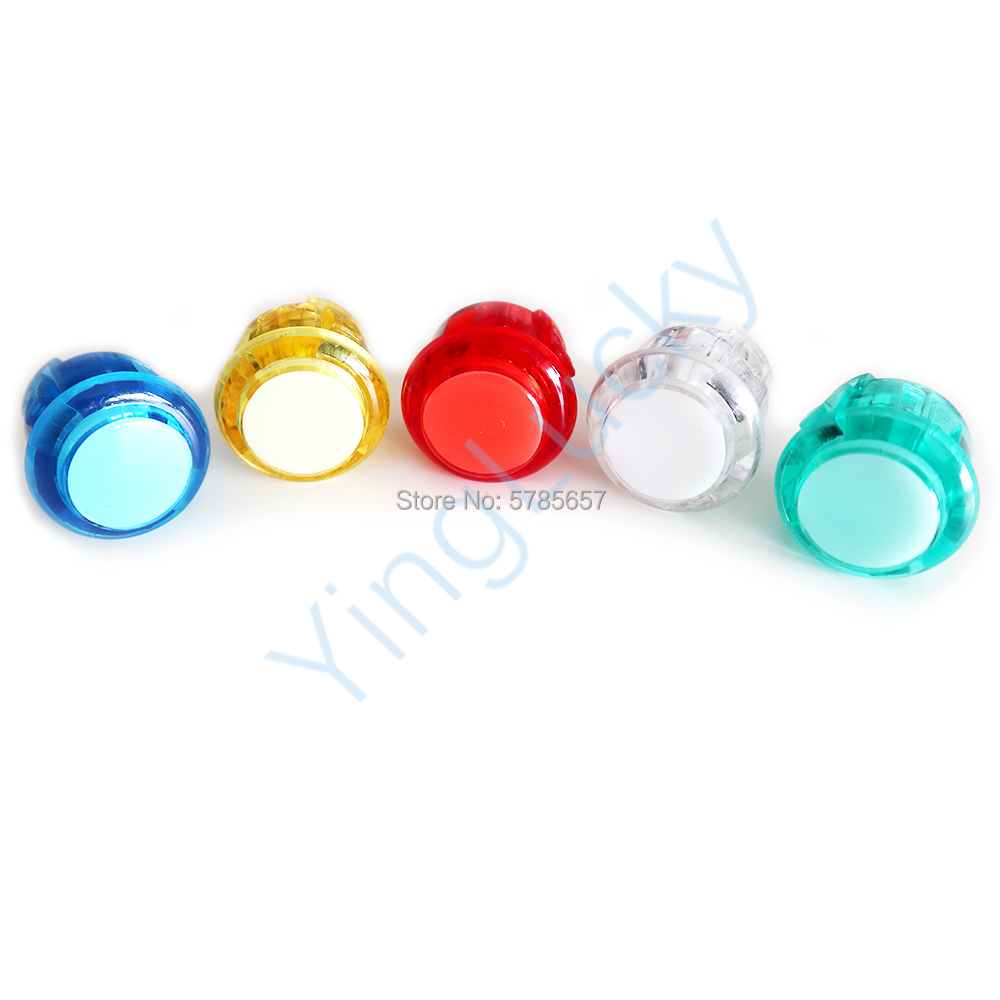 6 шт., набор аркадных кнопок, 5 В, с подсветкой