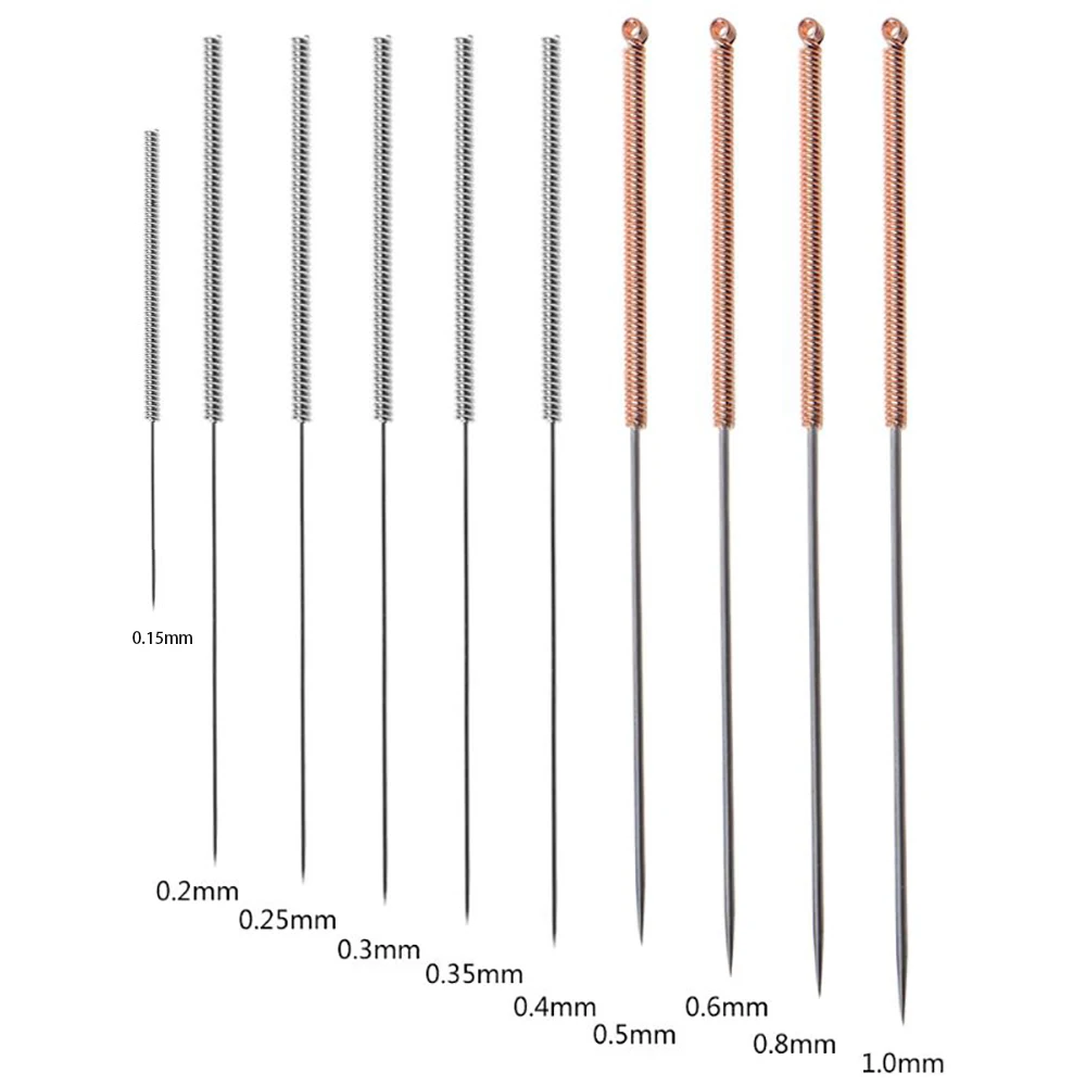 10Ps Thép Không Gỉ Vệ Sinh Kim Phun Cho Khoan 0.2/0.3/0.4/0.5/0.6-1.2mm PCB Mũi Khoan 3D Máy In Phần