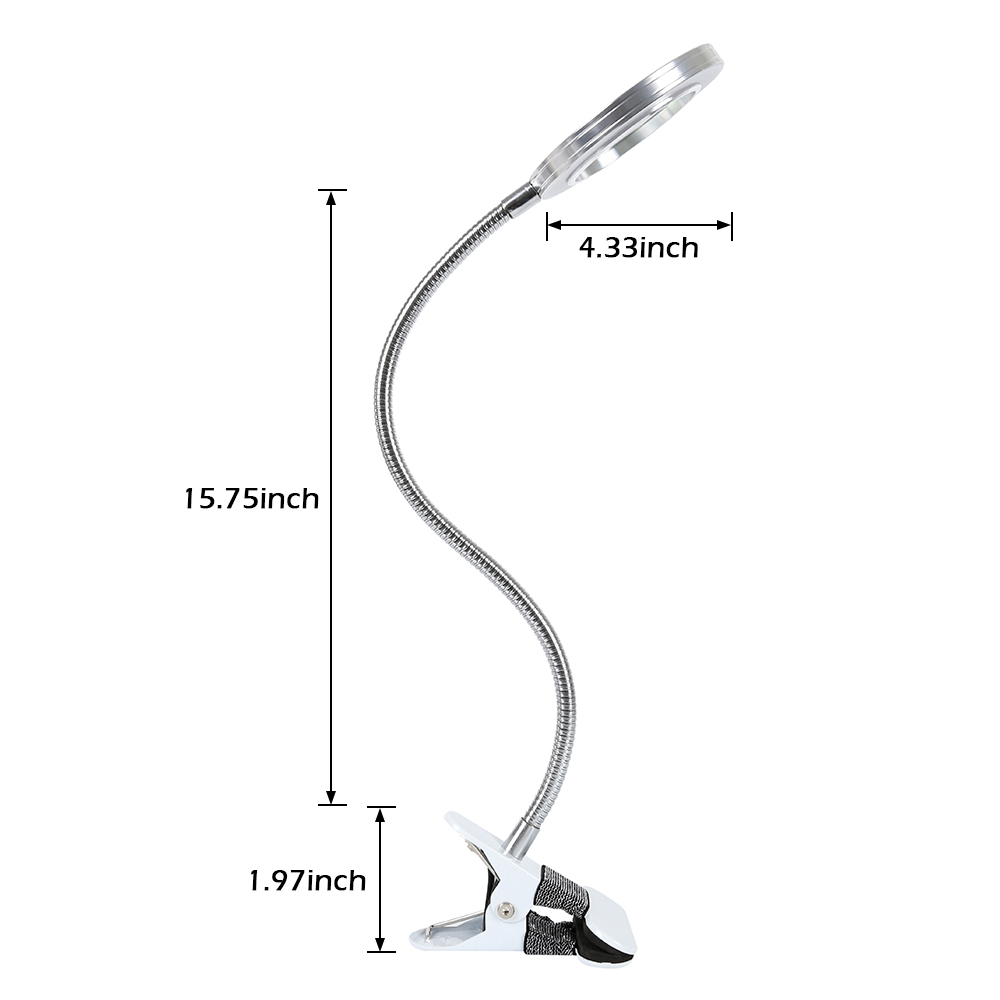 Microblading タトゥー 8X 拡大鏡ネイルアート USB コールドライト Led ノンスリップ機器クランプテーブルガラスランプ美容サロン用