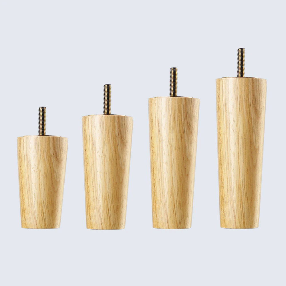 4 M6/M8/M10 Vít Gỗ Sồi Nội Thất Chân Châu Âu Styls Hình Nón Gỗ Cao Su Sofa Chân Gỗ bàn Tủ Đồ Nội Thất Lớn Lên Bàn Chân