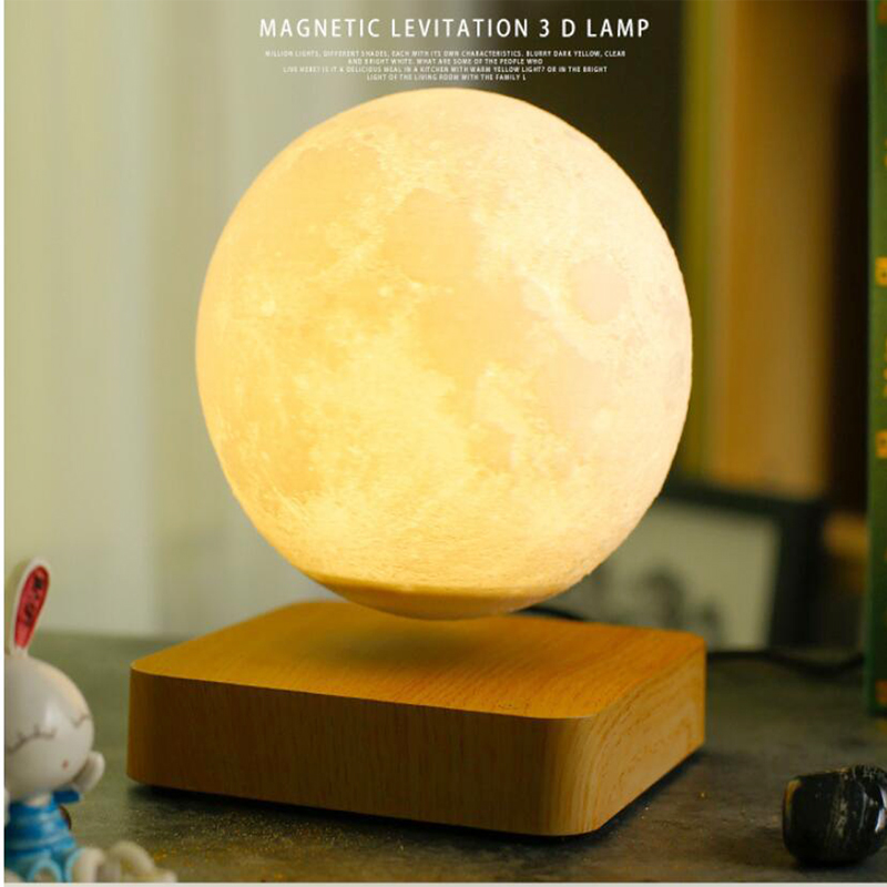 Luz noturna levitação lua lâmpada toque levitação magnética mesa flutuante lâmpada para decoração do quarto presente de ano novo lâmpada exótica