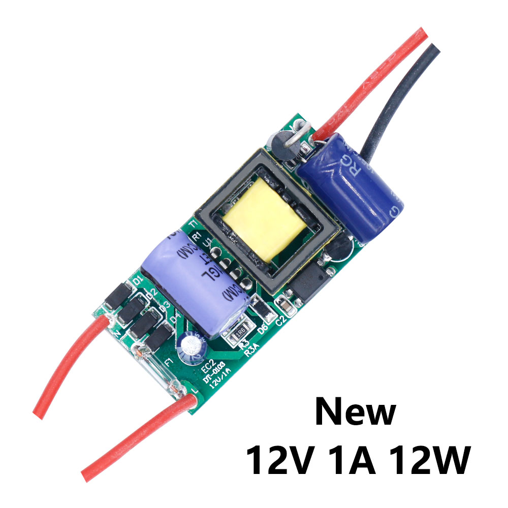 Neuer LED-Treiber transformator 220V bis 12V Volt Netzteil 1a 2a 12W 24W Treiber für LEDs Streifen Decken leuchten Lampe fix