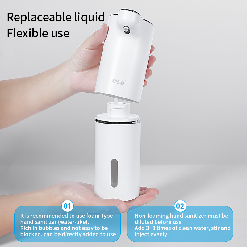Tự Động Bọt Xà Phòng Vòi Xịt Nhà Tắm Thông Minh Giặt Tay Máy Sạc USB Trắng Chất Lượng Cao Chất Liệu ABS