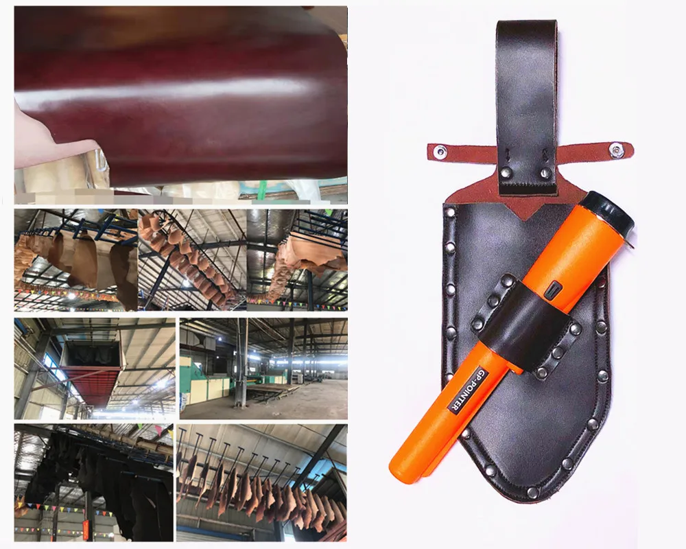 Pointerเครื่องตรวจจับโลหะHolster Diggerกระเป๋าTreasureเอวแพ็คพบกระเป๋าเครื่องมือพลั่วProFindหนัง2in1สำหรับGardenตรวจจับ