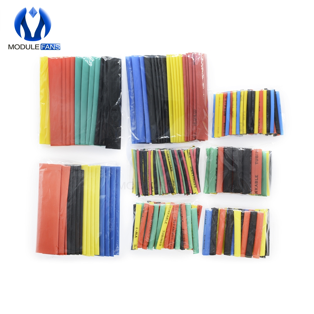 164PCS 328Pcs 530PCS Auto Elektrische Kabel Rohr kits Schrumpfschlauch Schläuche Wrap Hülse Assorted 8 Größen mixed Farbe