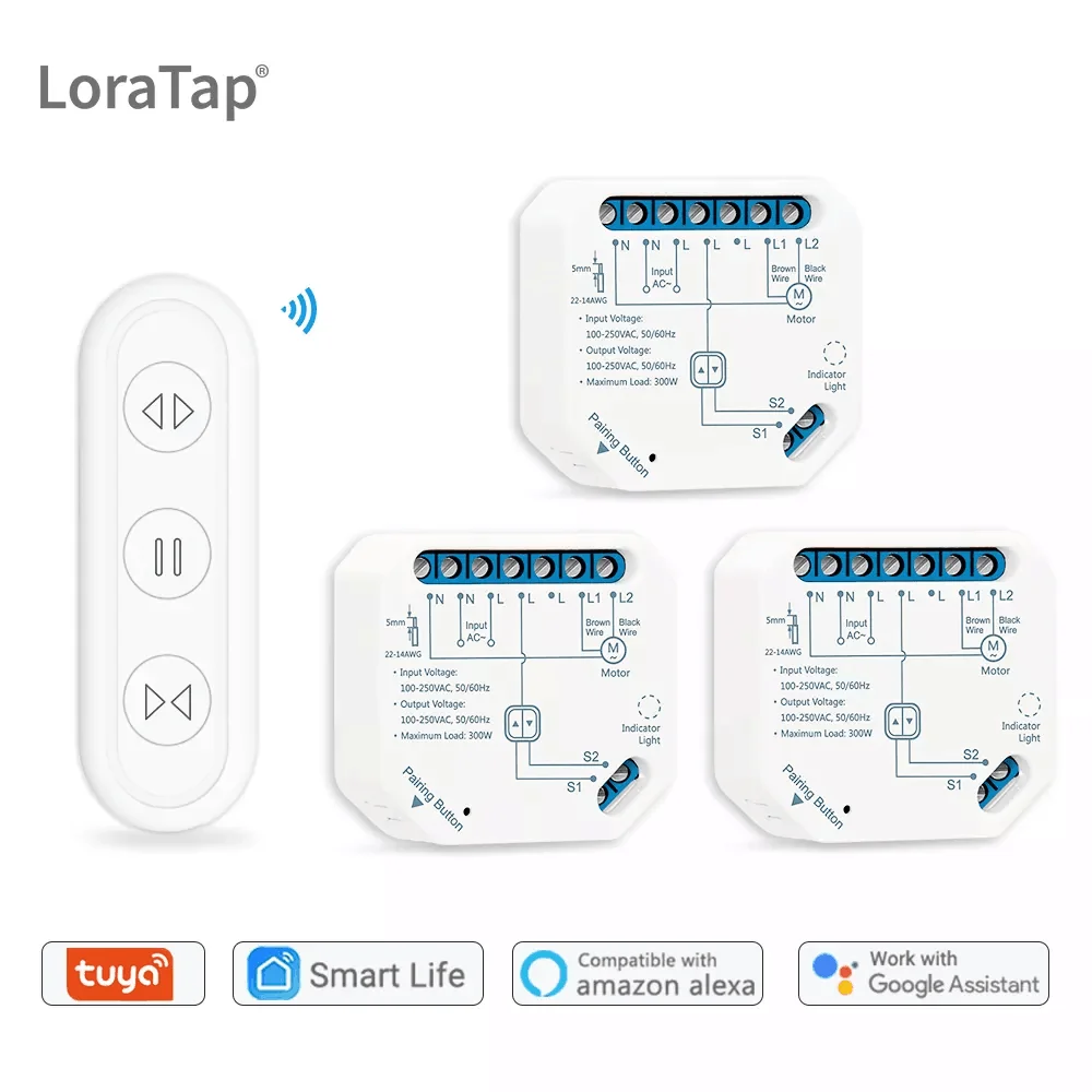 Tuya Smart Leben Vorhang Schalter Modul Fernbedienung Jalousien Rollladen RF + WIFI App Timer Google Home Aelxa Echo Smart hause