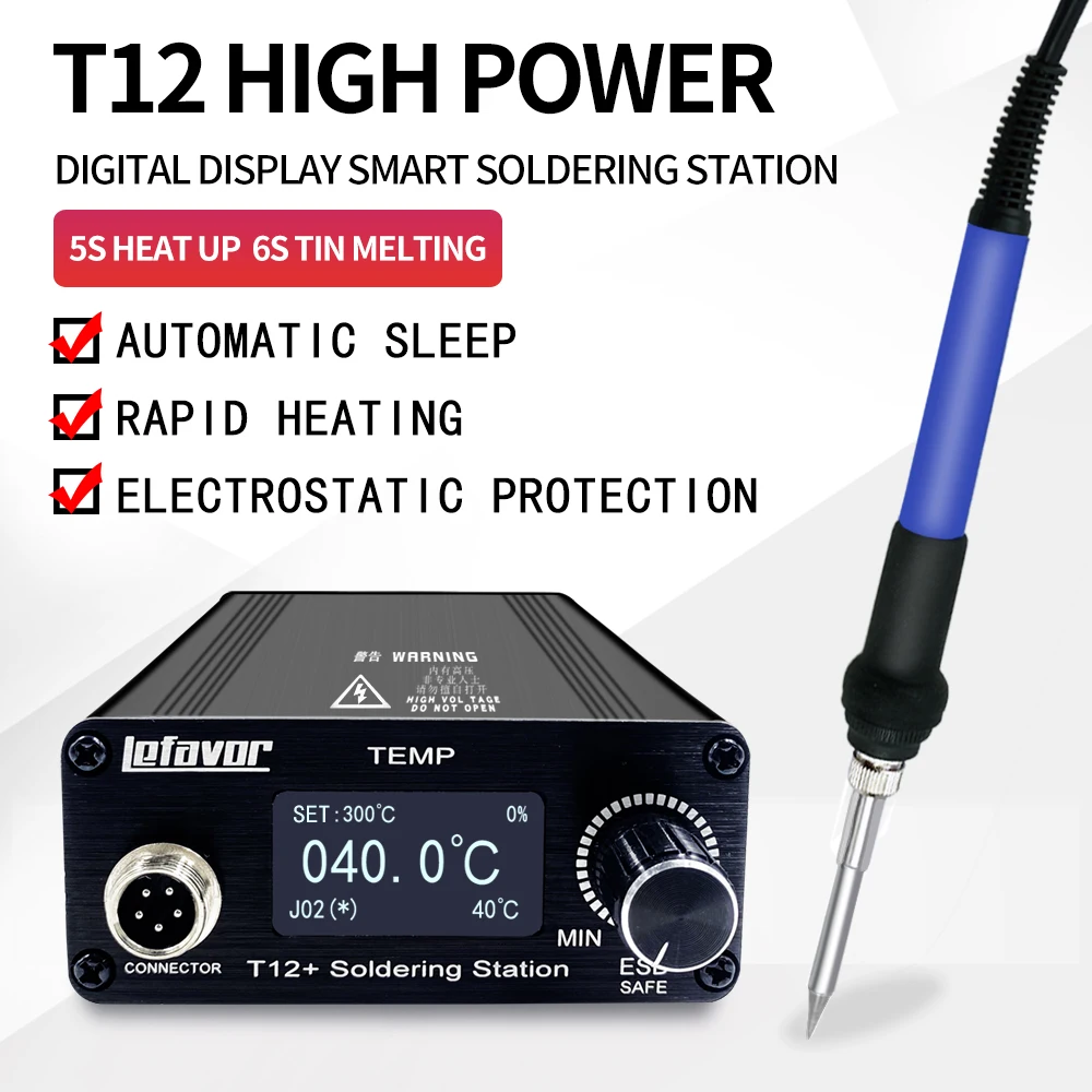 Estación de soldadura T12 +, soldador OLED de 1,3 pulgadas, estación de Reparación Bga portátil multifunción con puntas de soldadura, herramientas de soldadura