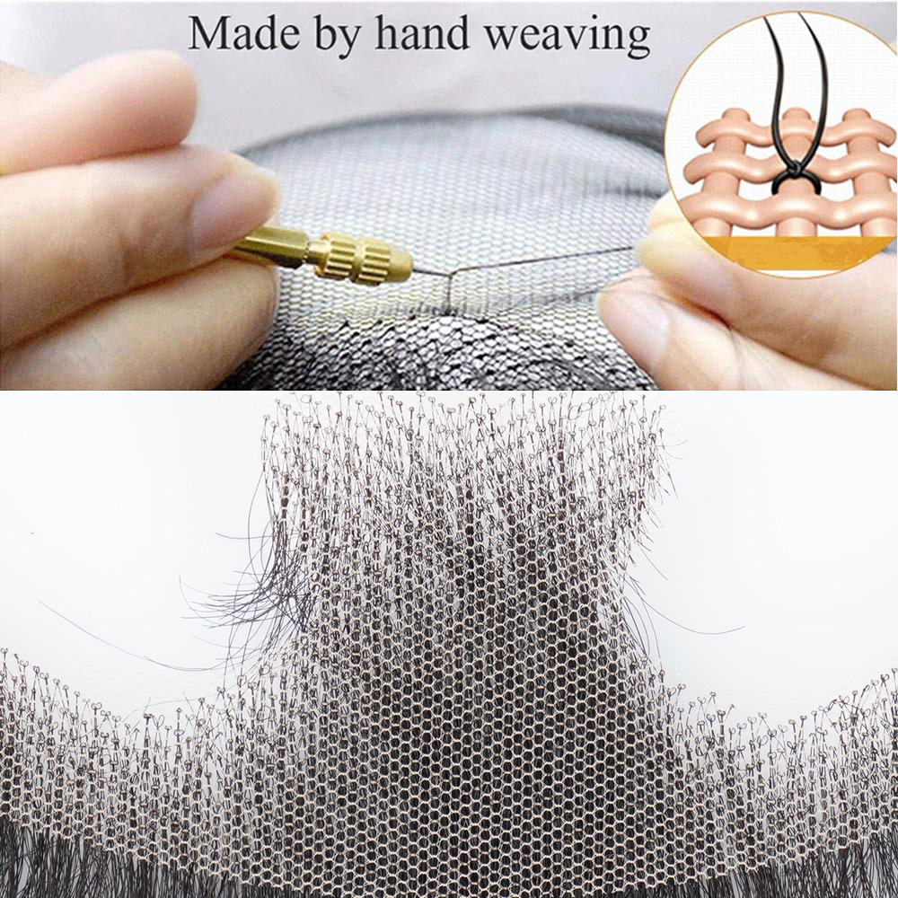 Silky Nep Lace Beard หนวดปลอมสําหรับชายหนวด Hand Made โดยผมจริง Barba Falsa คอสเพลย์สังเคราะห์ลูกไม้ที่มองไม่เห็นเครา