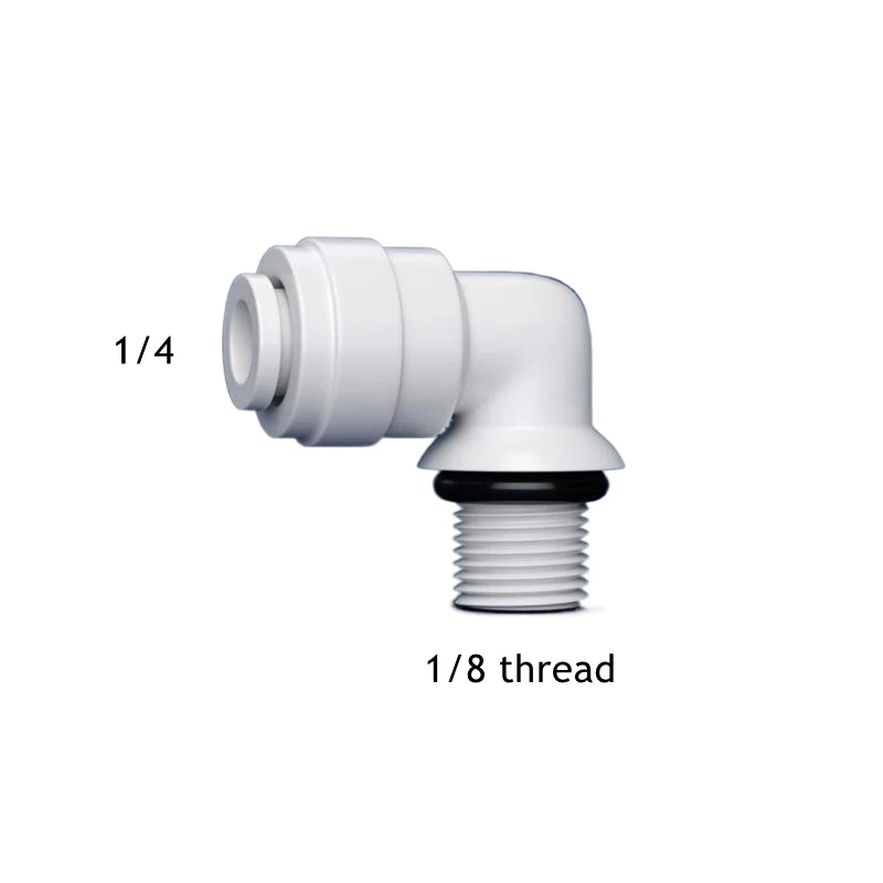 ข้อศอก 90 องศา RO น้ํา FITTING 15 ประเภทชายหญิงด้าย 1/4 3/8 POM ท่อ PE ท่อกรอง Reverse Osmosis อะไหล่
