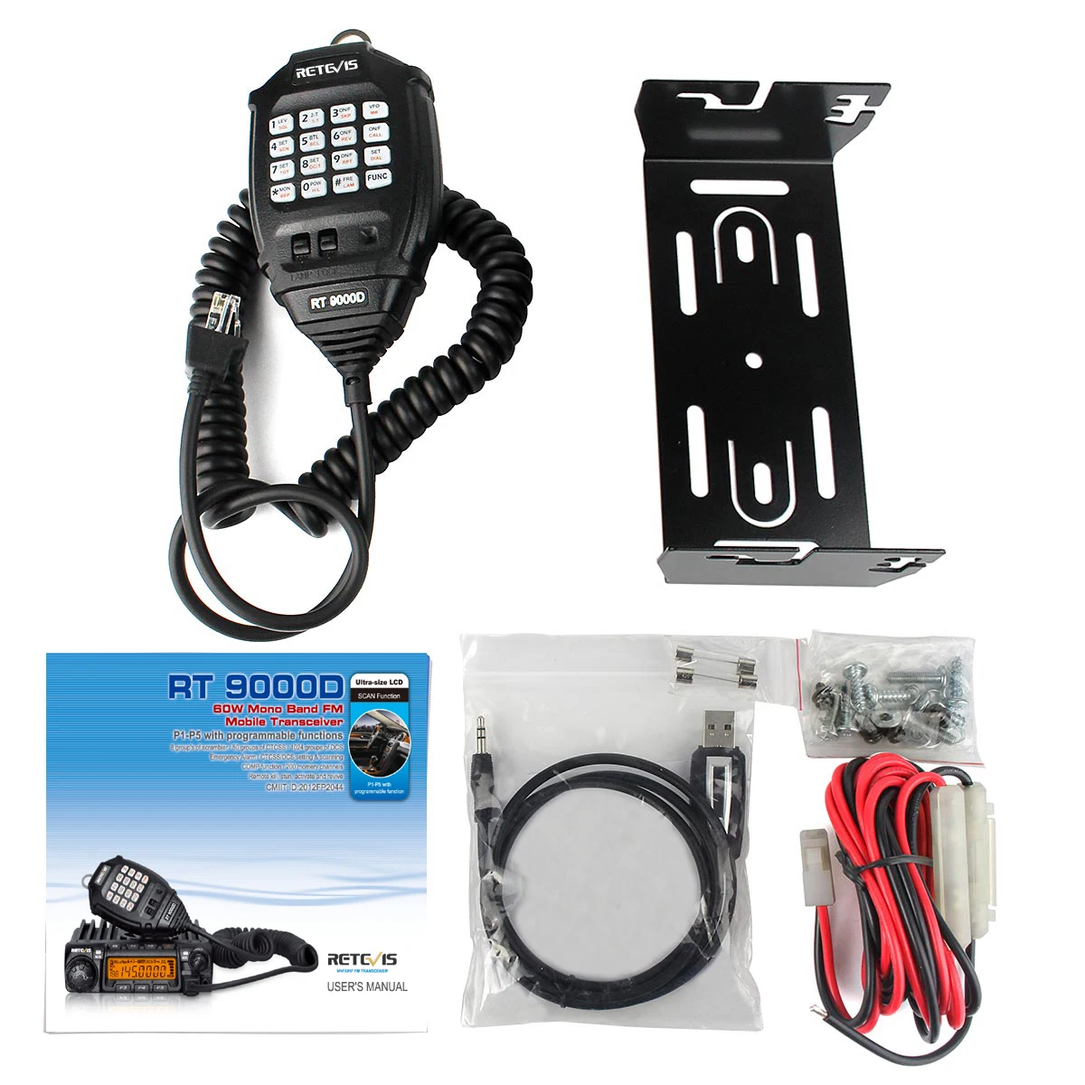 Retevis RT-9000D Mobiler Autoradiosender Transceiver VHF UHF 200CH Scrambler Walkie Talkie VOX CTCSS/DCS für Bus LKW LKW