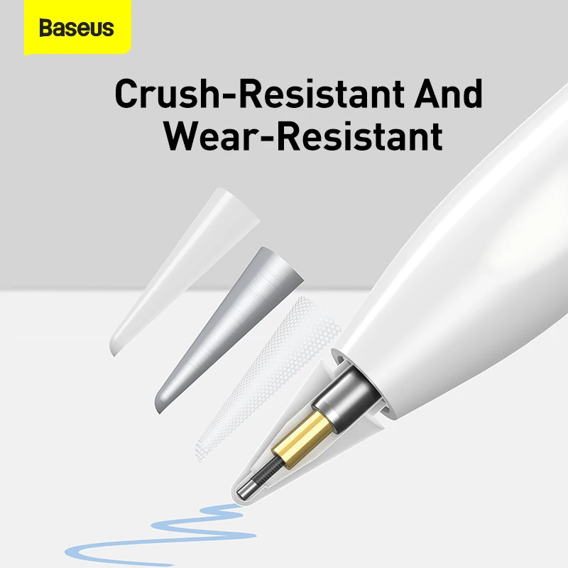 Baseus 2 Chiếc Stylus Bút Chì Đầu Cho Bút Apple 2 1 2nd 1st Gen Dự Phòng Đầu Ngòi Bút Thay Thế Bút Cảm Ứng lời Khuyên Dành Cho Phụ Kiện iPad