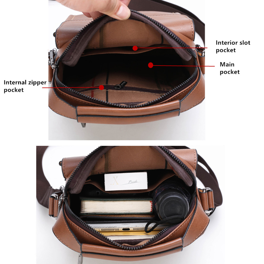 JEEPBULUO ยี่ห้อใหม่คุณภาพสูงหนัง Crossbody กระเป๋าสําหรับชายไหล่ Messenger กระเป๋า Casual กระเป๋าแฟชั่น