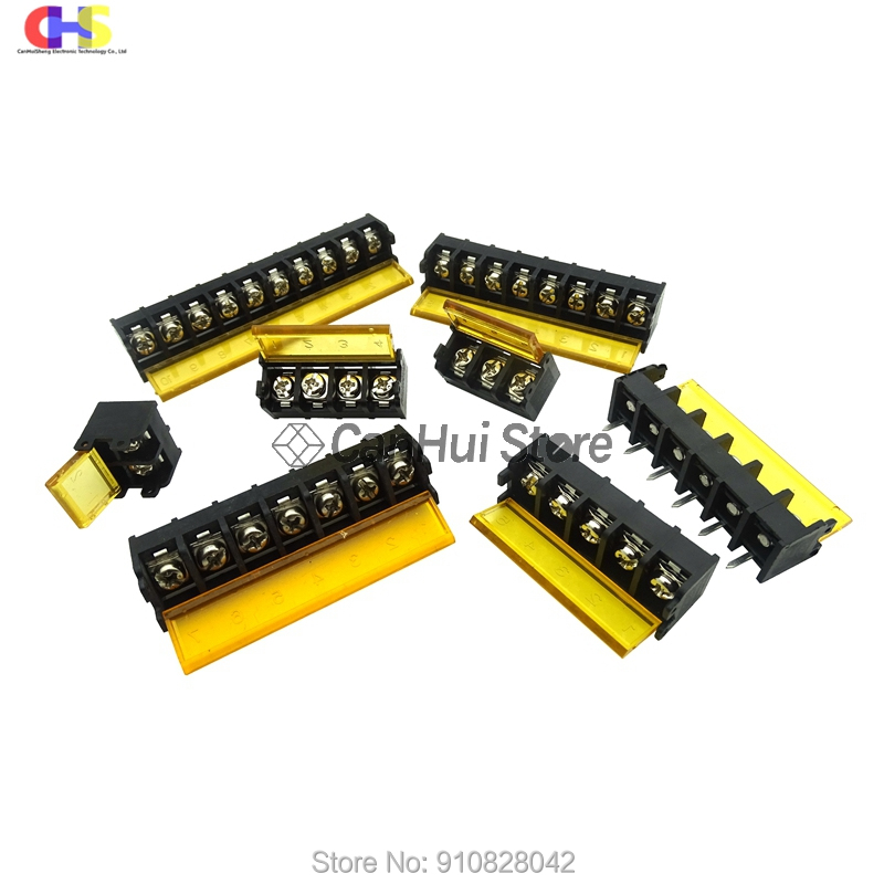 Terminal de parafuso pcb de 10 pinos, 2/5 pçs cafeteira, 3p, 4p, 5p, 6p, 7p, 8p, 9p, 10 pinos, conector de varredura, terminal de barreira, 300v, 30a, passo 9.5mm