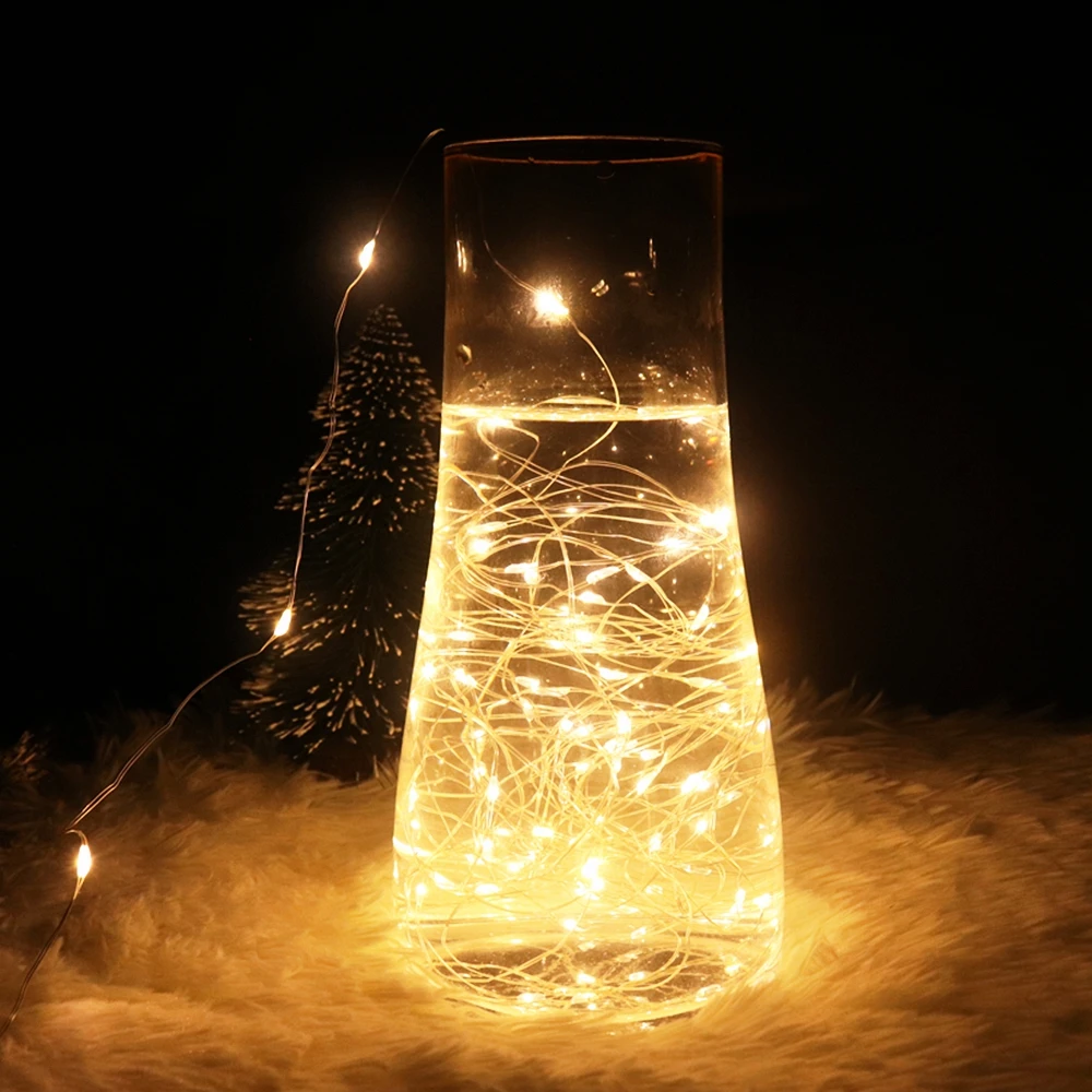 1-10M luci a stringa a LED filo di rame lucine luce notturna per ghirlanda di Natale camera da letto lampada per decorazione di nozze per interni