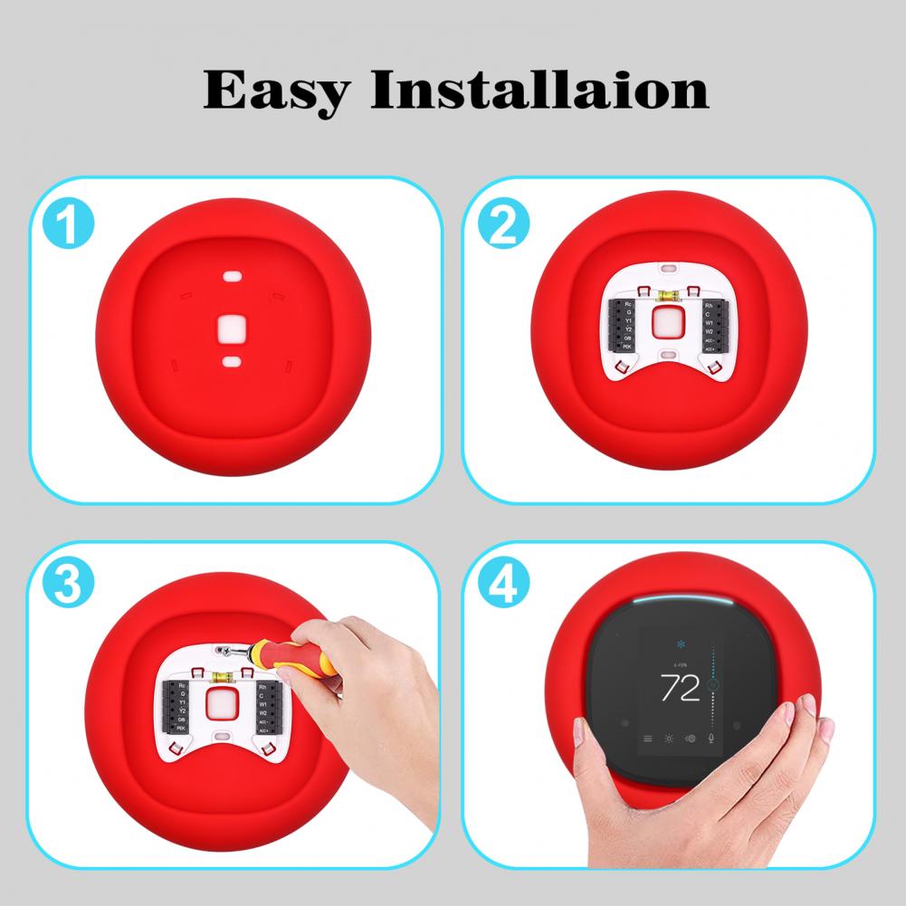 Neue Kommende Schutzhülle Schöne Staubdicht Silikon Smart WiFi Thermostat Wand Platte Halterung Abdeckung für Ecobee 4 für Hause