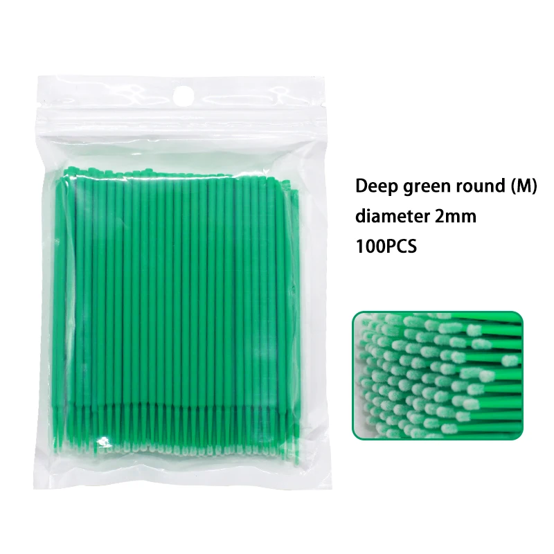 100Pcs/set Disposable Colorful Cotton Swabs Eyelash Brushes Cleaning Swab Extension Cosmetic Tool for Make up Stick Eyelash