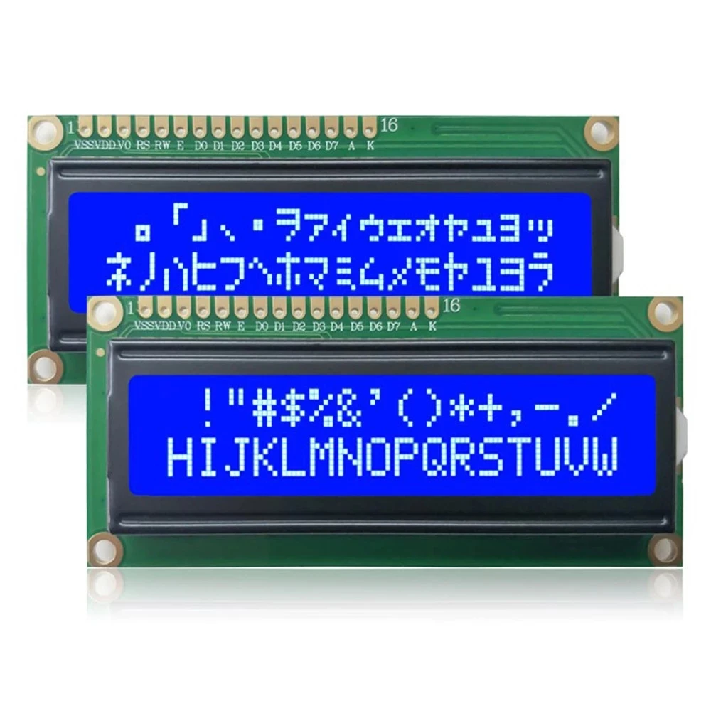 Módulo LCD1602 1602 Tela Azul/Verde IIC/I2C 16x2 Caráter Módulo de Exibição LCD.1602 5V Tela Verde e Código Branco