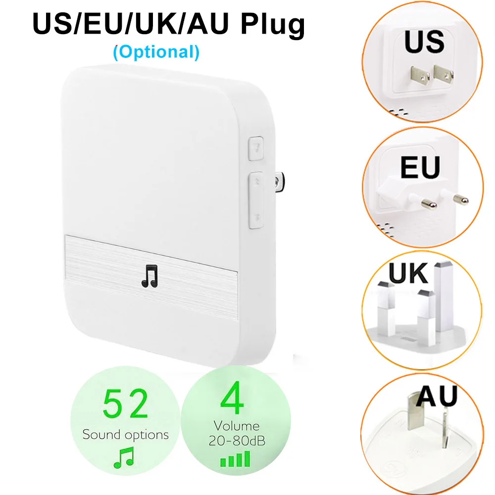 Für EKEN V5 V6 V7 Anytek B10 B30 B60 B50 B70 TUYA Türklingel Chime AC 110-220V Smart innen Tür Glocke Drahtlose WiFi Chime