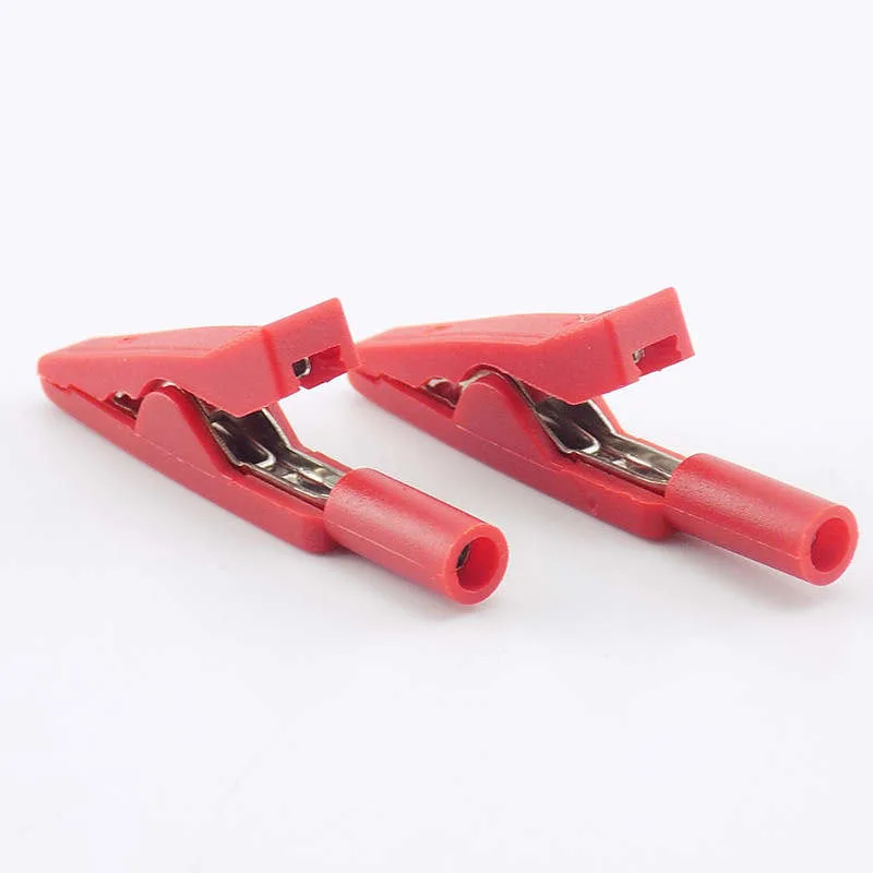 Conector Banana de 2mm, Clip de cocodrilo, Cable conector de Cable de prueba, adaptador de sondas aisladas de cocodrilo para multímetro, pluma de cocodrilo H10