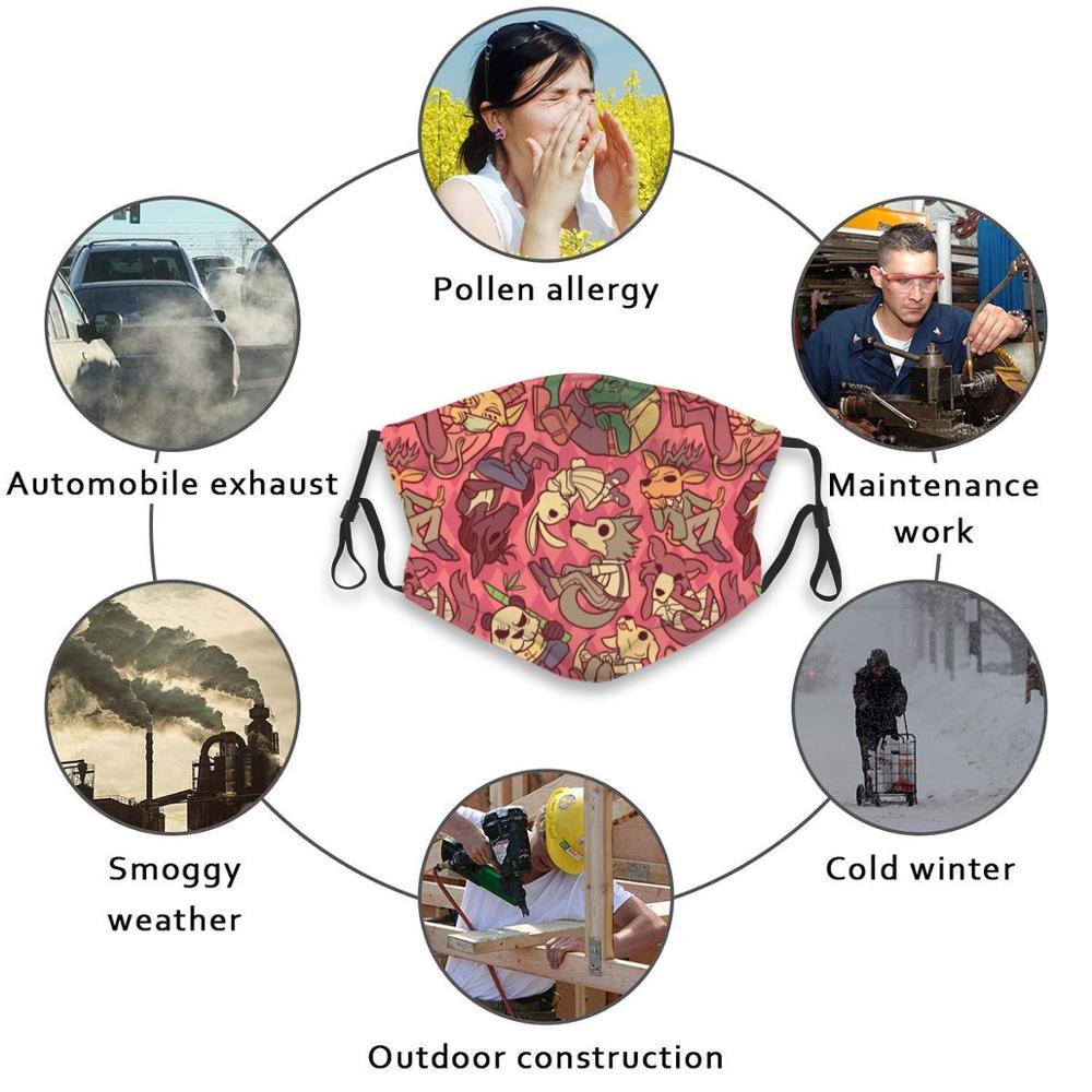 子供と大人のためのダストフィルター付きマスク,diy,レゴシ,ハル,ルイ,オオカミ,マンガ,バニー,肉食動物,ジュノジャック