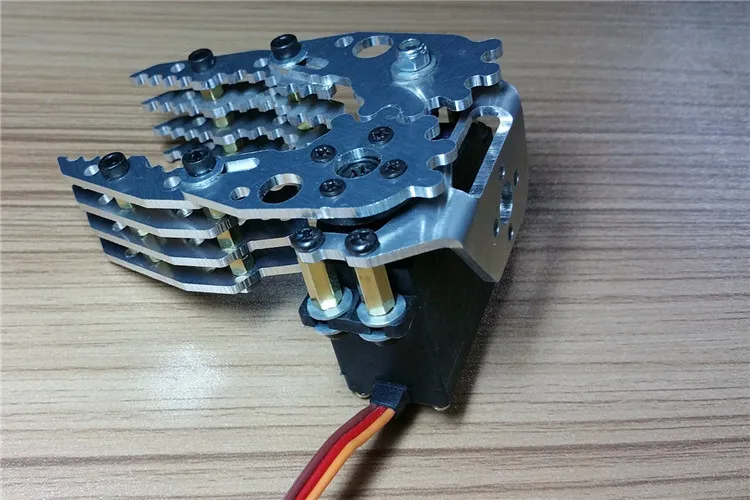Garra de Robot de Metal plateado, pinza de aleación de aluminio, brazo robótico de mano con Servo MG996r para Arduino, piezas de juguete de vástago de Proyecto de bricolaje