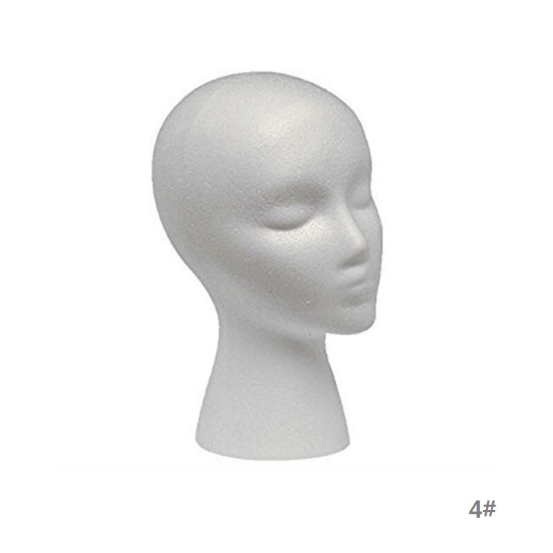 白泡かつらプロップマネキンウィッグヘッドディスプレイ帽子キャップかつらホルダー発泡スチロール泡ヘッドかつらスタンド