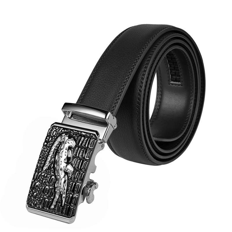 Eo Nghệ Thuật Dây Da Cho Nam Hợp Kim Tự Động Khóa Đen Cao Cấp Thắt Lưng Nam Quà Tặng 3.5Cm Chiều Rộng 140cm