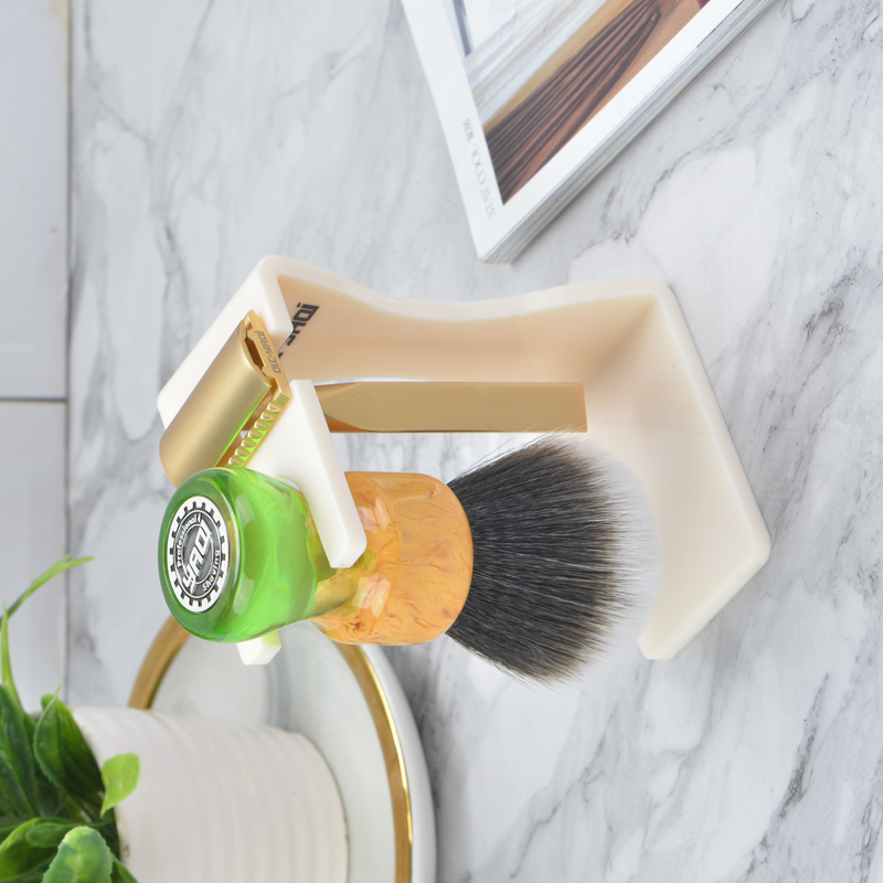 YAQI дешевая кремово-белая кисть для бритья и Набор держателей для бритвы