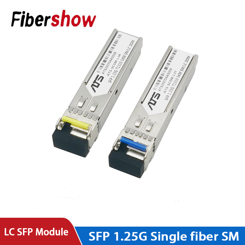 1Gb LC SFP Module single fiber Optical Transceiver Gigabit Fiber sfp switch module 5-80km Compatible with Mikrotik  switch