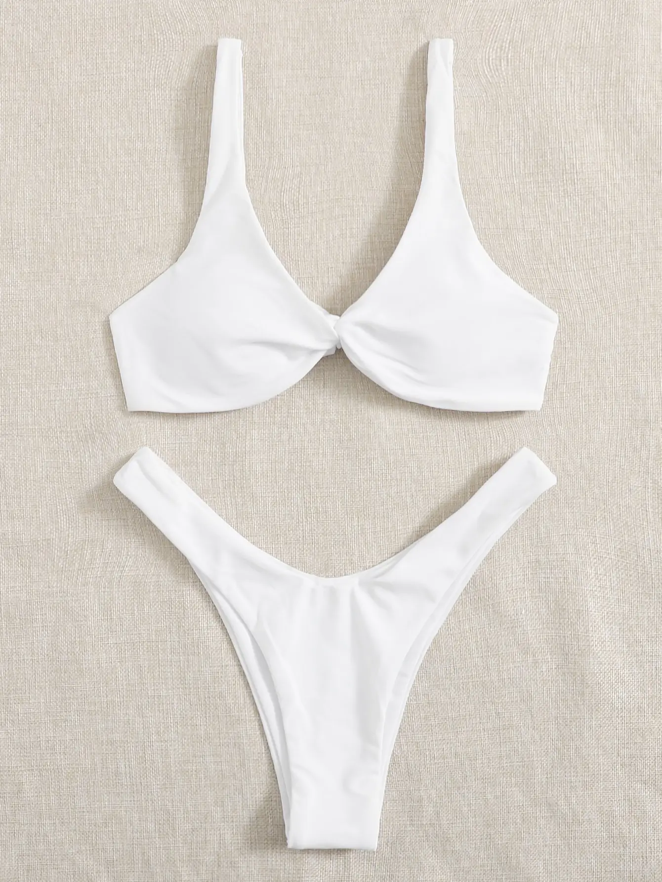 ZTVitality Solid Tie เซ็กซี่บิกินี่ 2021 ขายร้อนเบาะ Bra สูงขาผ้าพันคอ Push Up ชุดบิกินี่ชุดว่ายน้ําบราซิลผู้หญิงชุดว่ายน้ํา