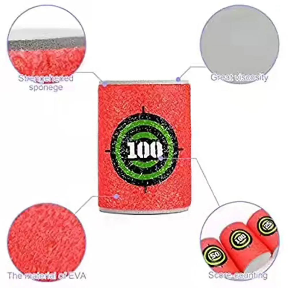 Viên Đạn Phi Tiêu Mục Tiêu Cho Súng Đồ Chơi Nerf N-Strike Elite Series Blasters 6 Gói Mềm Chất Liệu EVA (Đỏ)