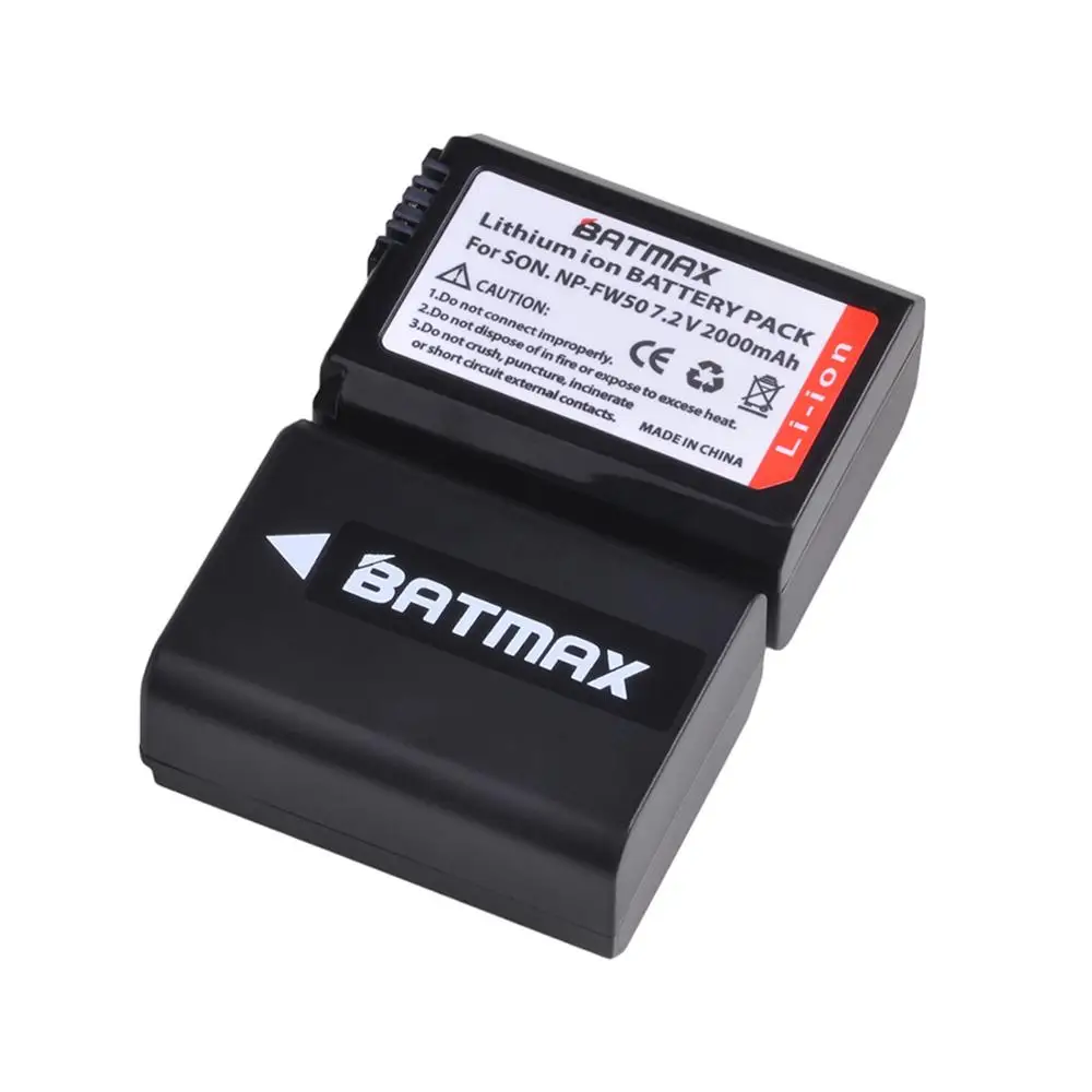 4X 2000MAh NP-FW50 NP FW50 Pin + Tặng Đèn LED USB Sạc Đôi Cho Sony A6000 A6400 A6300 A6500 A7 A7II a7RII A7SII A7S A7S2 A7R