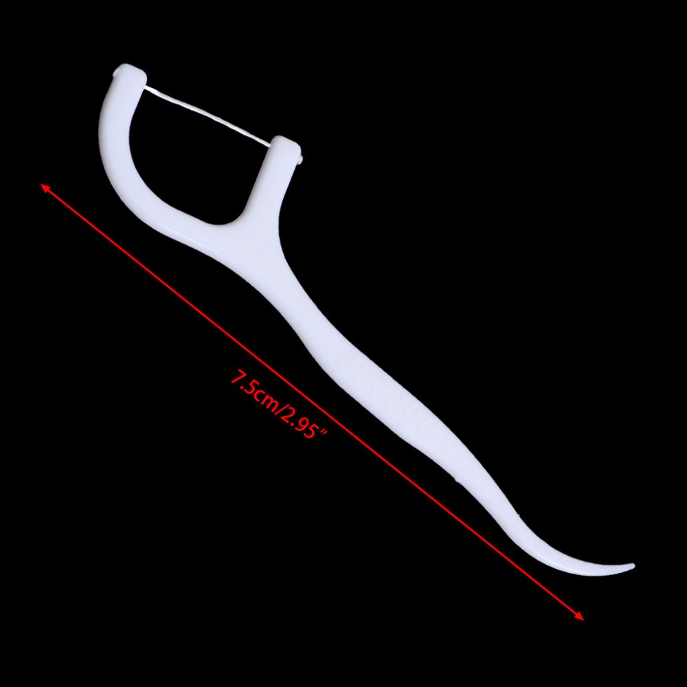 50pcs Dental Floss Flosser Picks Teeth Toothpicks Stick Tooth Clean Oral Care 7.5cm