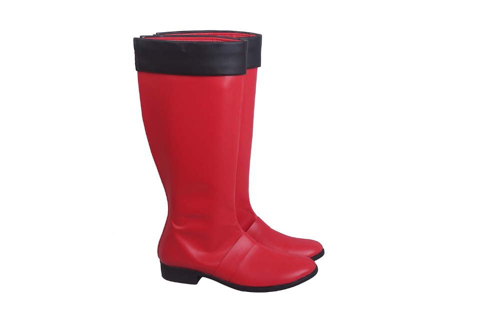 Sepatu Cosplay Toumei Sentai Go-Buster Red Buster Sepatu Merah Buatan Khusus Uniseks