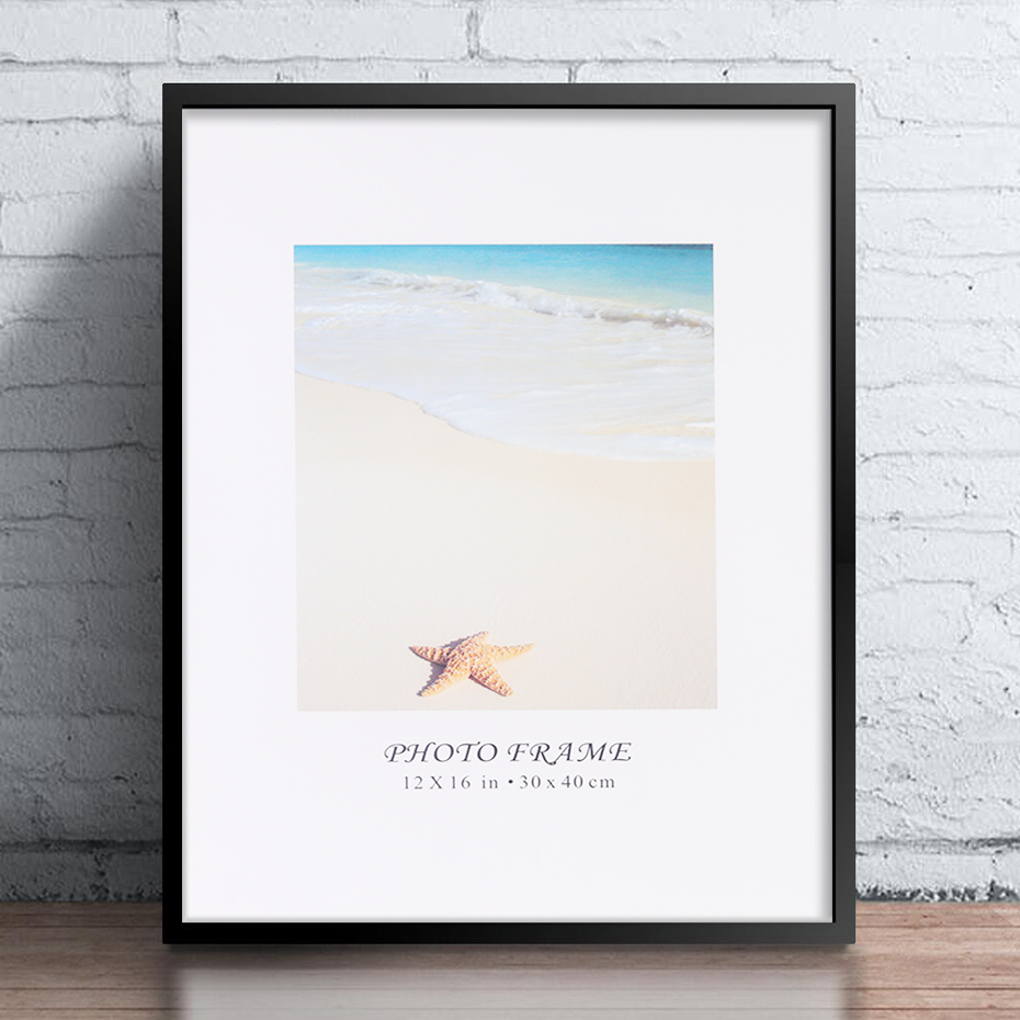 FRAMVIO 30X40 Cm Bingkai Foto Logam Matte Plexiglass Hitam Putih Poster Cetak Gambar Bingkai Seni Dinding Lukisan Kanvas Dekorasi Rumah