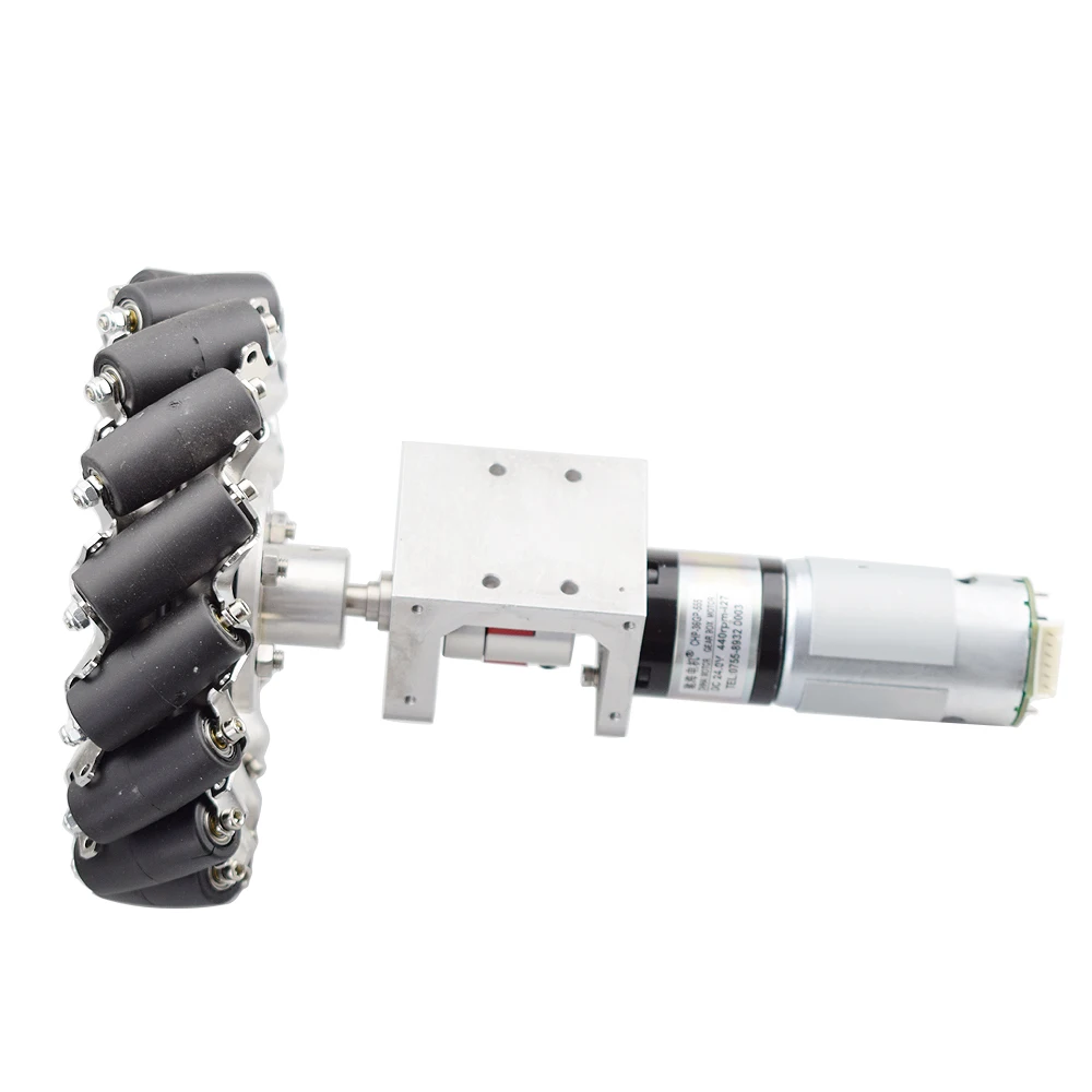 Omni Mecanum Roda com Motor Codificador de Velocidade, Motor para Projeto Arduino DIY, 150 kg Grande Carga, 152mm, 24V, 120W, 230rpm, 1 Conjunto, 4Pcs