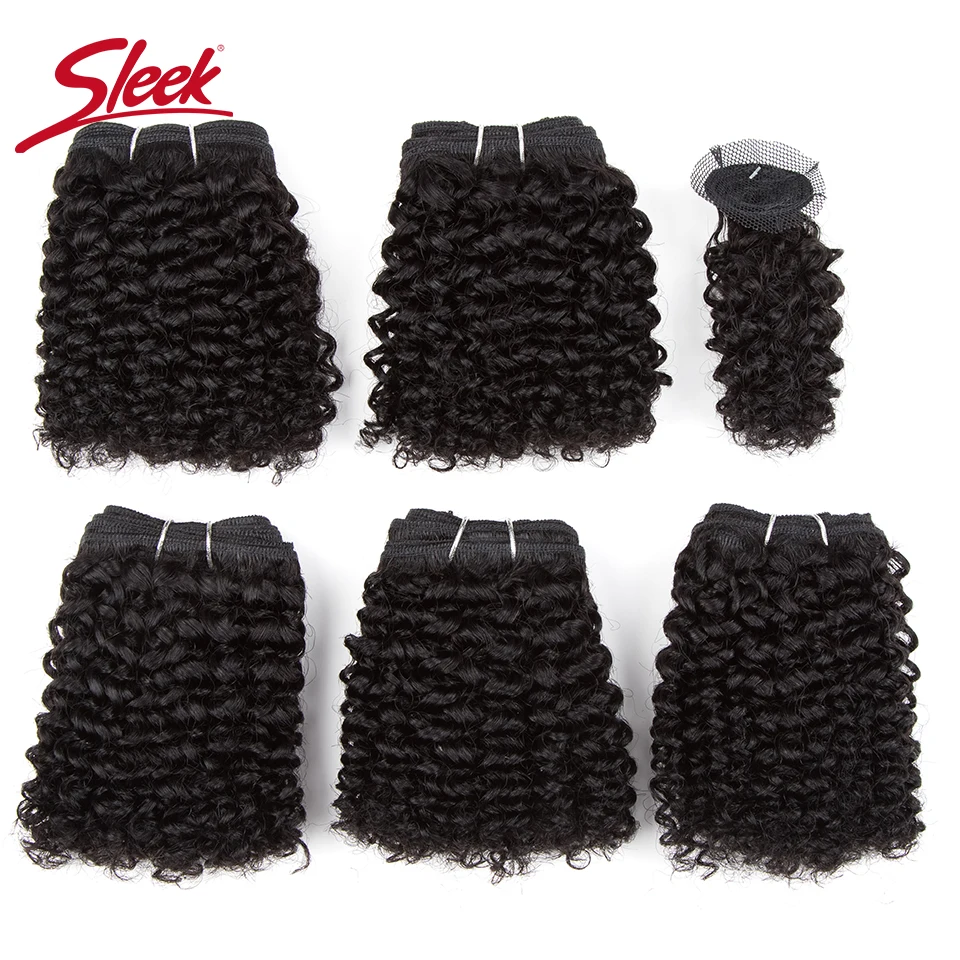 Elegante P1B/30 #   P4/27 #   Marrom 4 #   Pacotes curtos encaracolados indianos remy com clocure barato 5 pacotes de extensão de cabelo desenhada dupla
