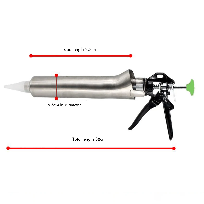 Cối Chỉ Súng Cối Chỉ Grouting Súng Phun Applicator Dụng Cụ Cho Xi Măng, 2 Đầu Phun, Muỗng Inox