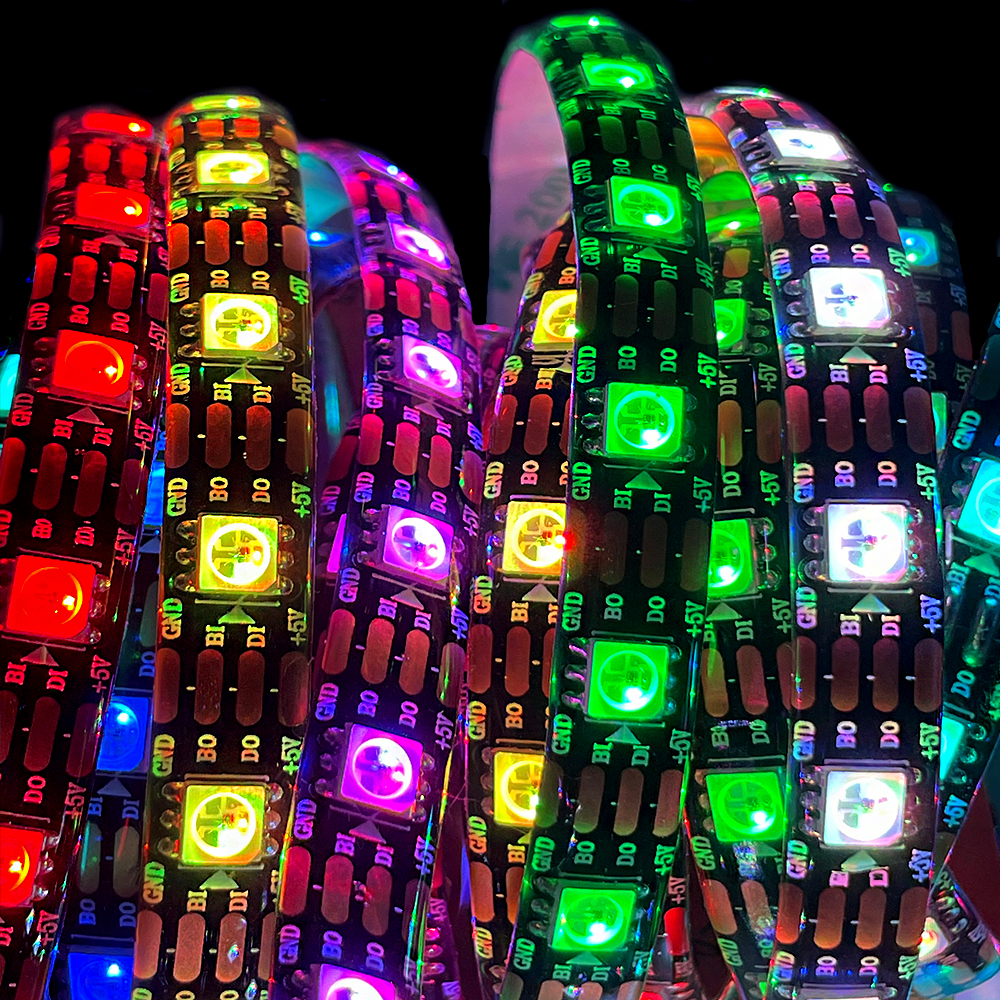 DC5V 5 M/lot WS2813(WS2812B Update) 5050RGB 30/60/144Leds/M Dual-Signal Individu Beralamat Cerdas Led Pixel Strip Cahaya