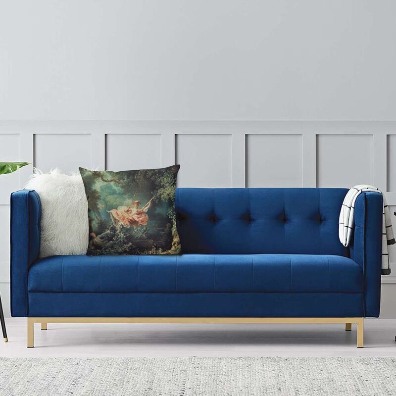 The Swing By Eugene Delacroix Sarung Bantal Sofa Lukisan Minyak Terkenal Dekorasi Rumah Sarung Bantal Kustom